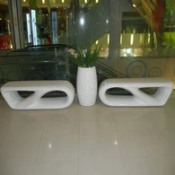 KY109 Japanse Stoel Aangepaste Sublimatie Gedenkbank Vrijetijdsmeubilair Tuin Outdoor Openbare Chaise Lounge Stoel